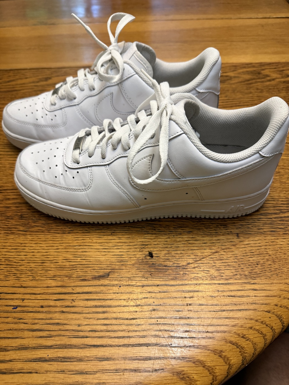 Nike Air Force 1 Shoes Mens Size 10.5 White Low Top Leather Sneakers CW2288-111